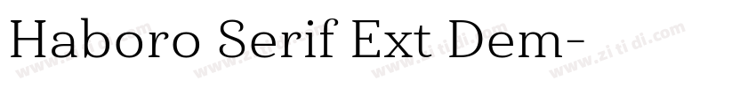 Haboro Serif Ext Dem字体转换
